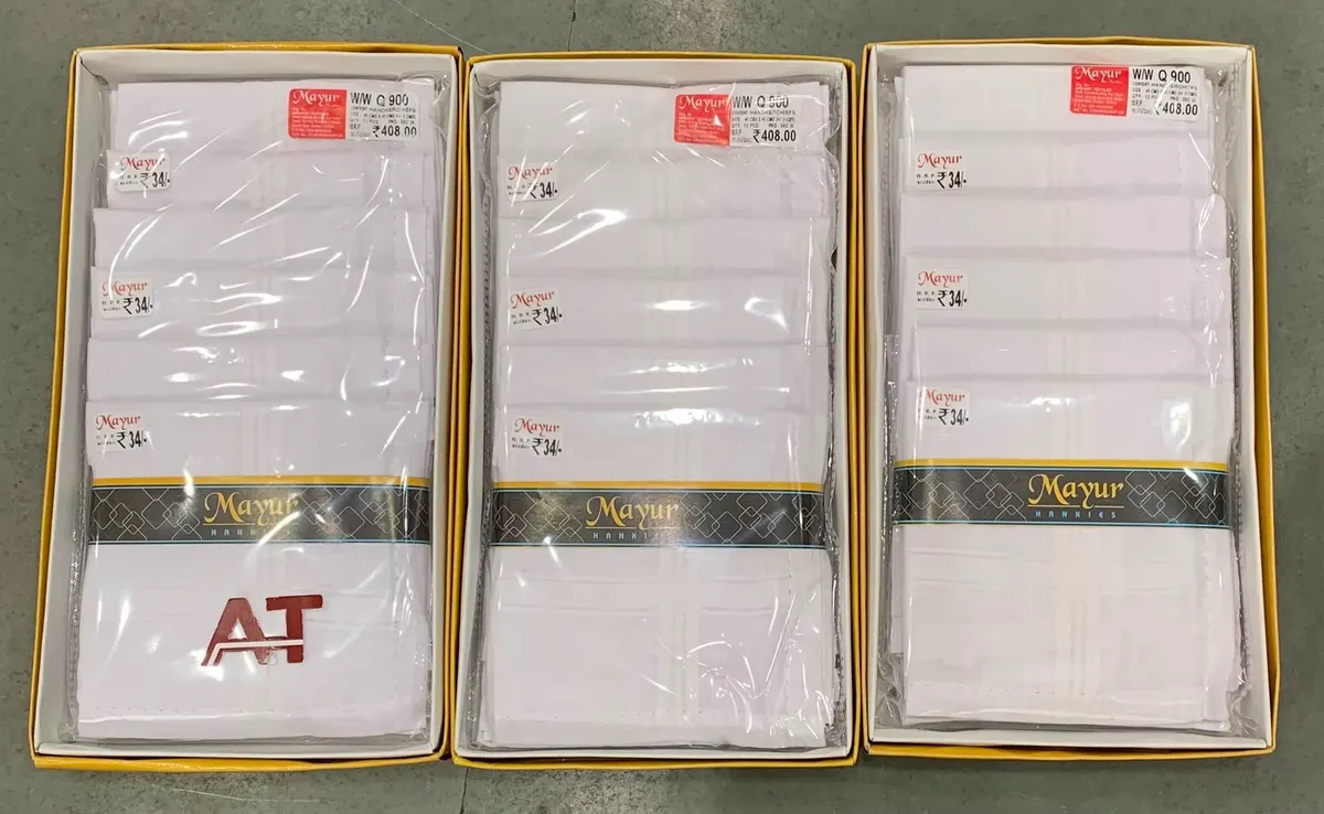 Hankies 900 — wholesale gents box rumal, Apsara Textiles Itwari Nagpur