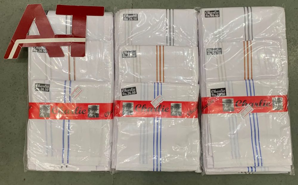 Charli 26.50 White — wholesale gents rumal 1, Apsara Textiles Itwari Nagpur