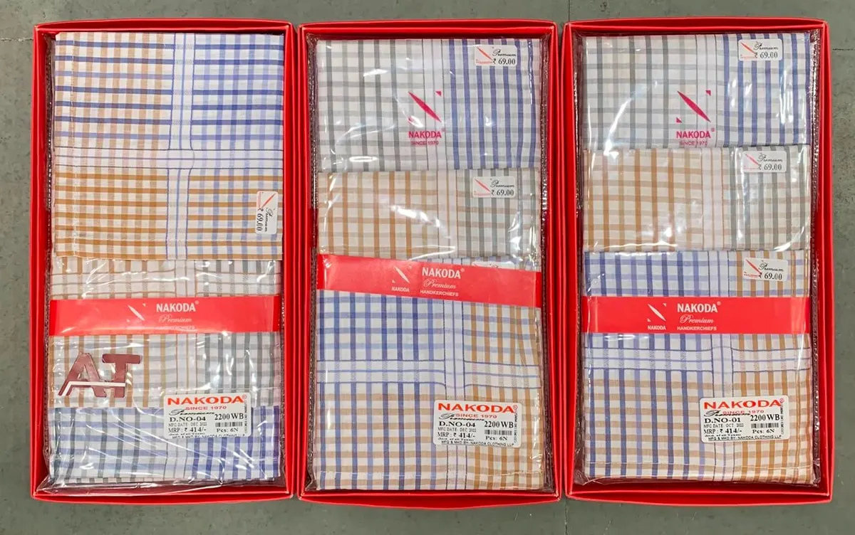 Nakoda 2200 — wholesale gents box rumal, Apsara Textiles Itwari Nagpur