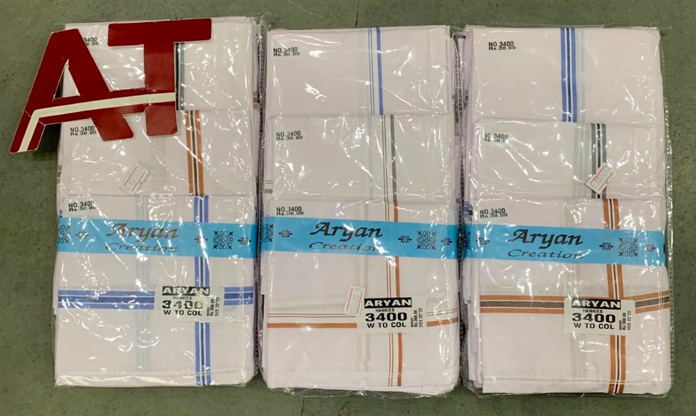 Aryan 3400 W/b — wholesale gents rumal 2, Apsara Textiles Itwari Nagpur