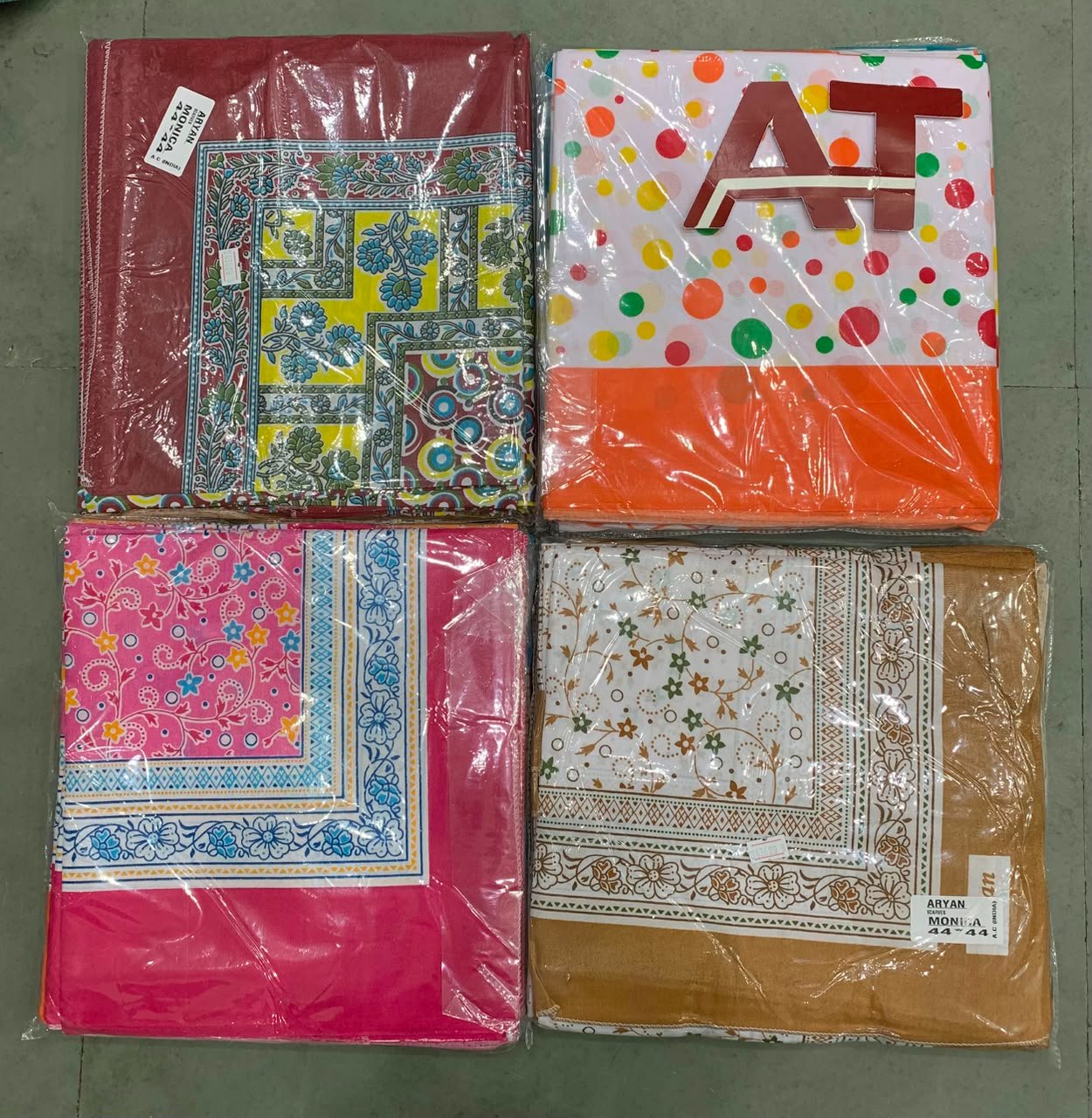 Aryan Monica 44X44 — wholesale scarf 44x44, Apsara Textiles Itwari Nagpur