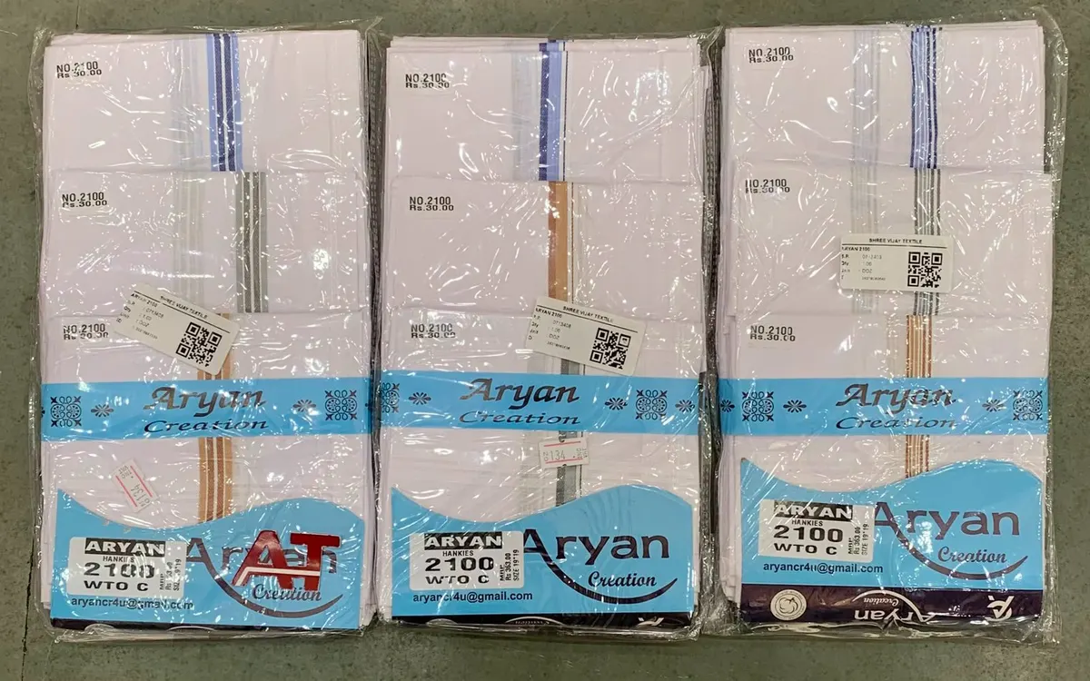 Aryan 2100 W/b — wholesale gents rumal 1, Apsara Textiles Itwari Nagpur