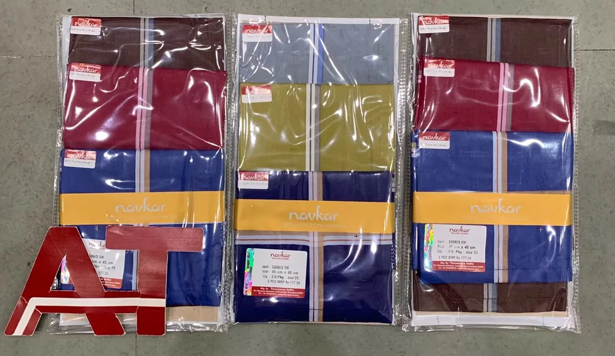 Navkar 5506 — wholesale gents box rumal, Apsara Textiles Itwari Nagpur