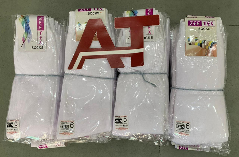 White Socks 5/6 Zeetex — wholesale kids socks, Apsara Textiles Itwari Nagpur
