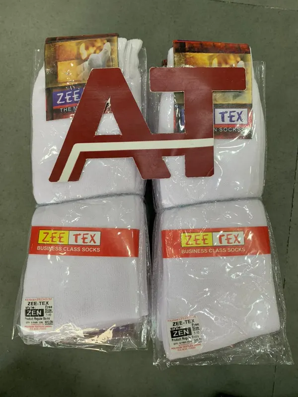 White Socks Full Size Zeetex — wholesale, Apsara Textiles Nagpur
