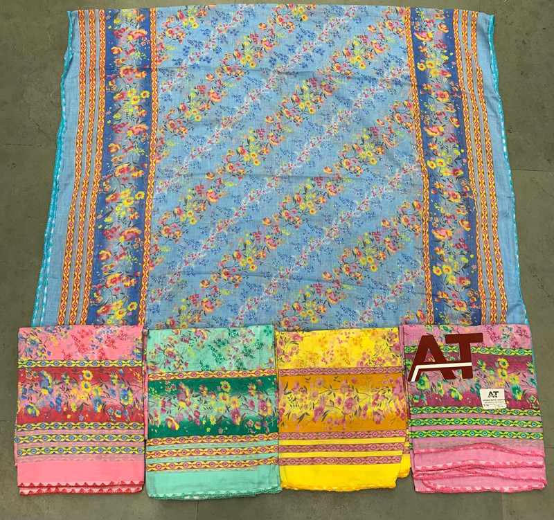 Cotton Dupatta Platium Fancy — wholesale, Apsara Textiles Nagpur