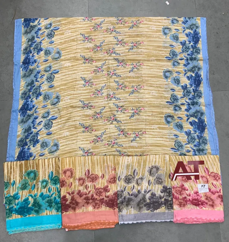 Cotton Dupatta Goldy Samosa — wholesale, Apsara Textiles Nagpur
