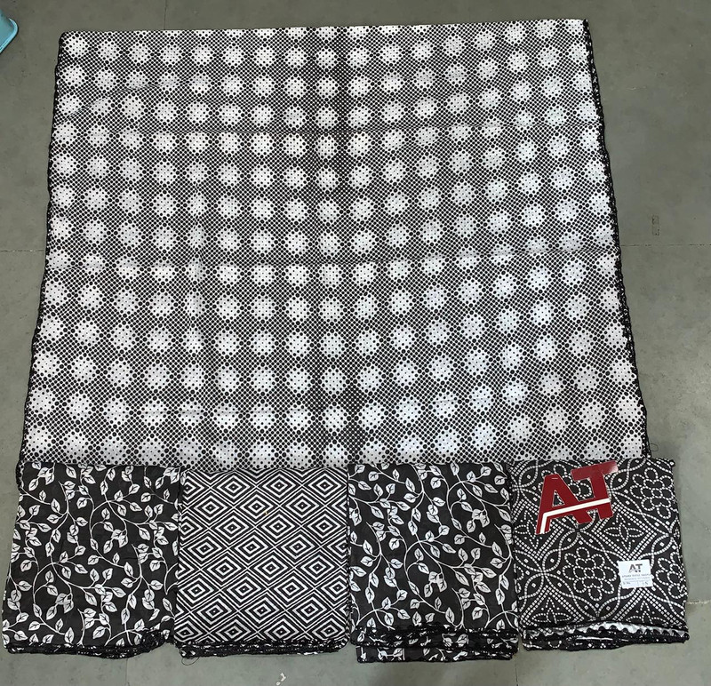 Cotton Dupatta Black And White Fancy — wholesale cotton dupatta, Apsara Textiles Itwari Nagpur