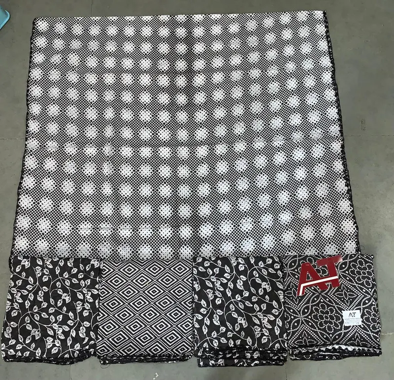 Cotton Dupatta Black And White Fancy — wholesale, Apsara Textiles Nagpur