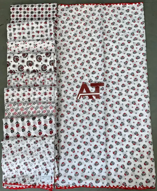 Red & White — wholesale cotton dupatta, Apsara Textiles Itwari Nagpur