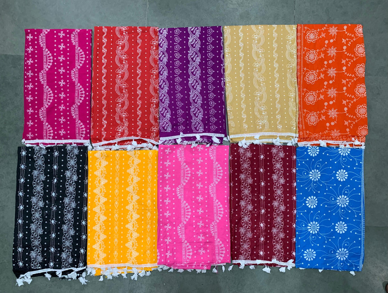 Fancy Mix Dupatta — wholesale indo cotton mix dupatta, Apsara Textiles Itwari Nagpur