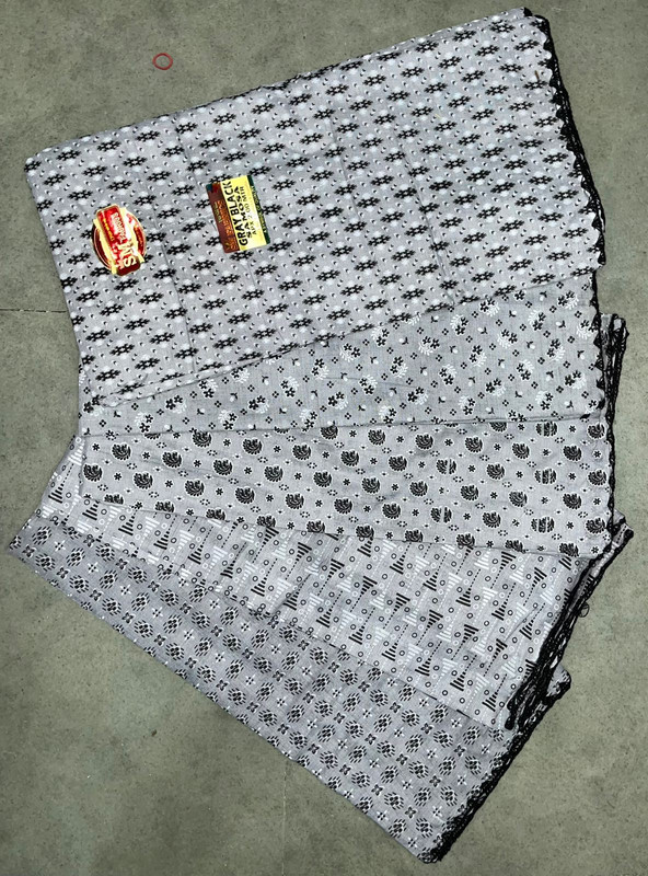 Grey Black Samosa — wholesale cotton dupatta, Apsara Textiles Itwari Nagpur