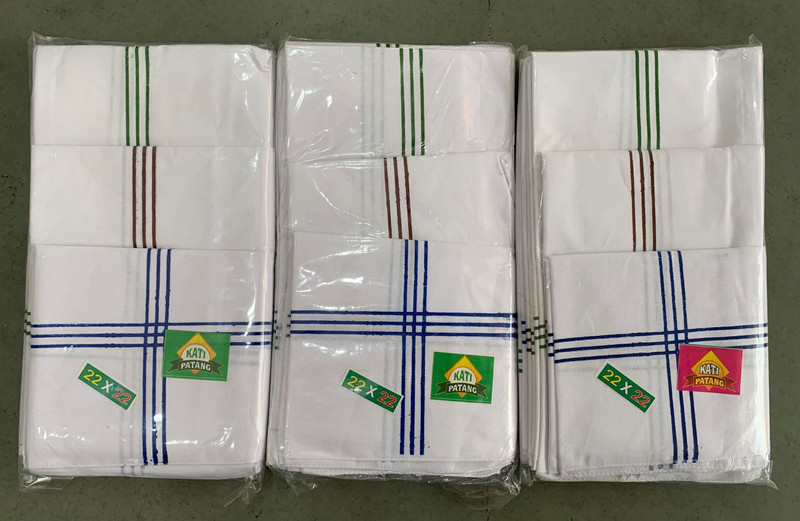 B P 22X22 — wholesale white rumal, Apsara Textiles Itwari Nagpur