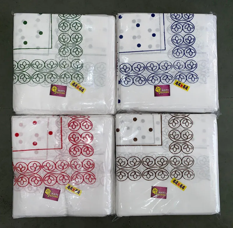 W P 44X44 — wholesale white rumal, Apsara Textiles Itwari Nagpur