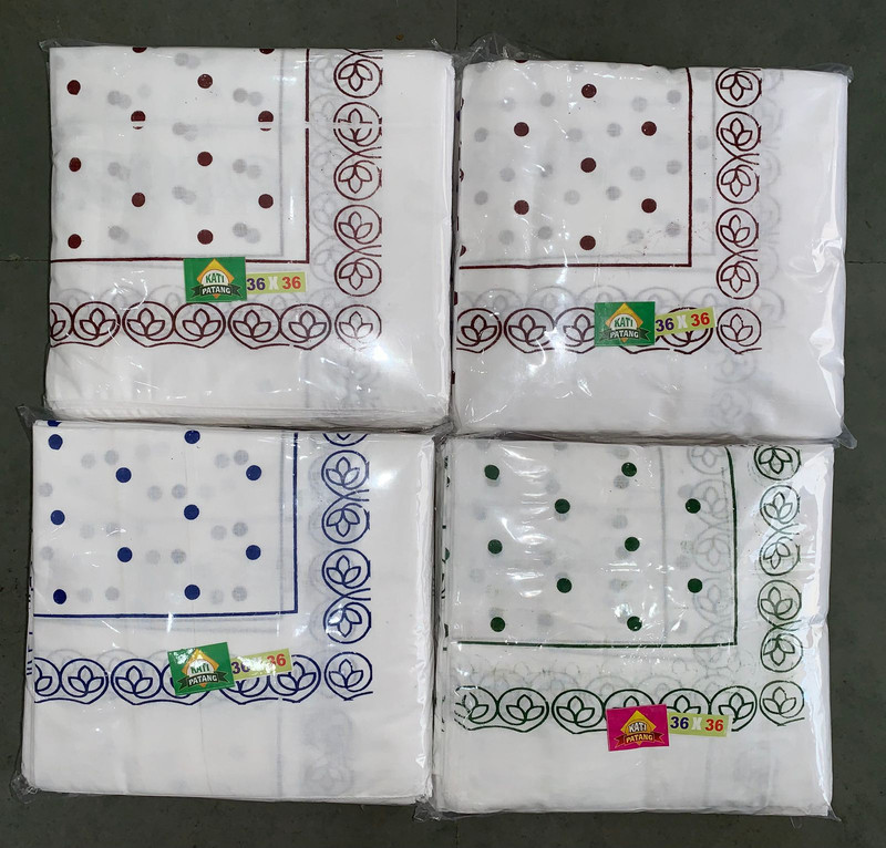 W P 36X36 — wholesale white rumal, Apsara Textiles Itwari Nagpur