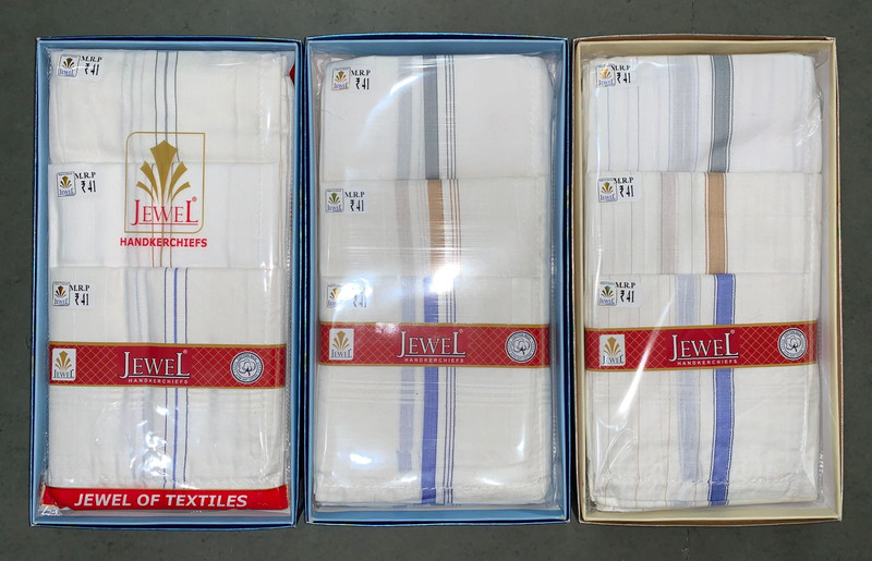 Jewel J63 W/b — wholesale gents box rumal, Apsara Textiles Itwari Nagpur