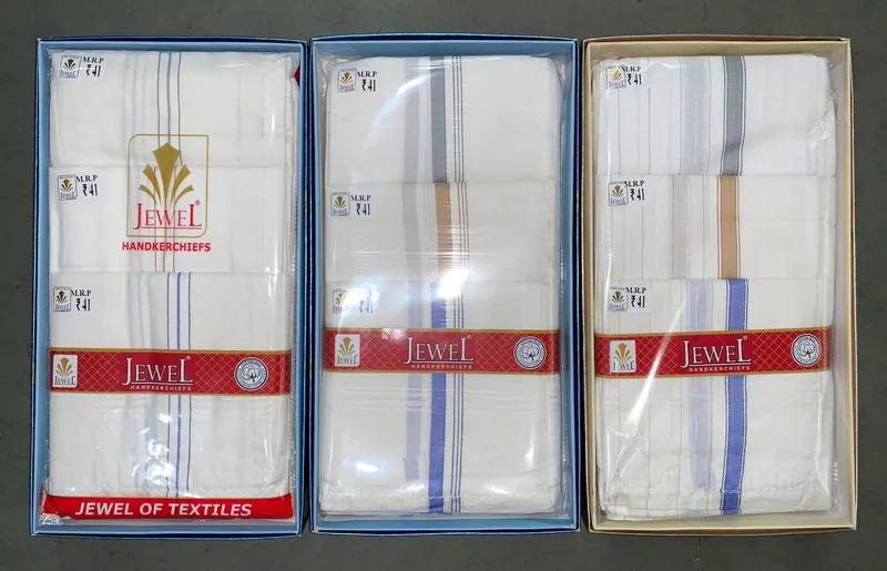 Jewel J63 W/b — wholesale gents box rumal, Apsara Textiles Itwari Nagpur