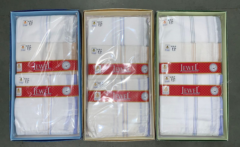 Jewel J60 W/b — wholesale gents box rumal, Apsara Textiles Itwari Nagpur