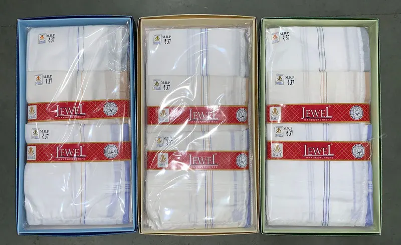 Jewel J60 W/b — wholesale gents box rumal, Apsara Textiles Itwari Nagpur