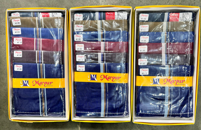 Mayur D/b Hankins — wholesale gents box rumal, Apsara Textiles Itwari Nagpur