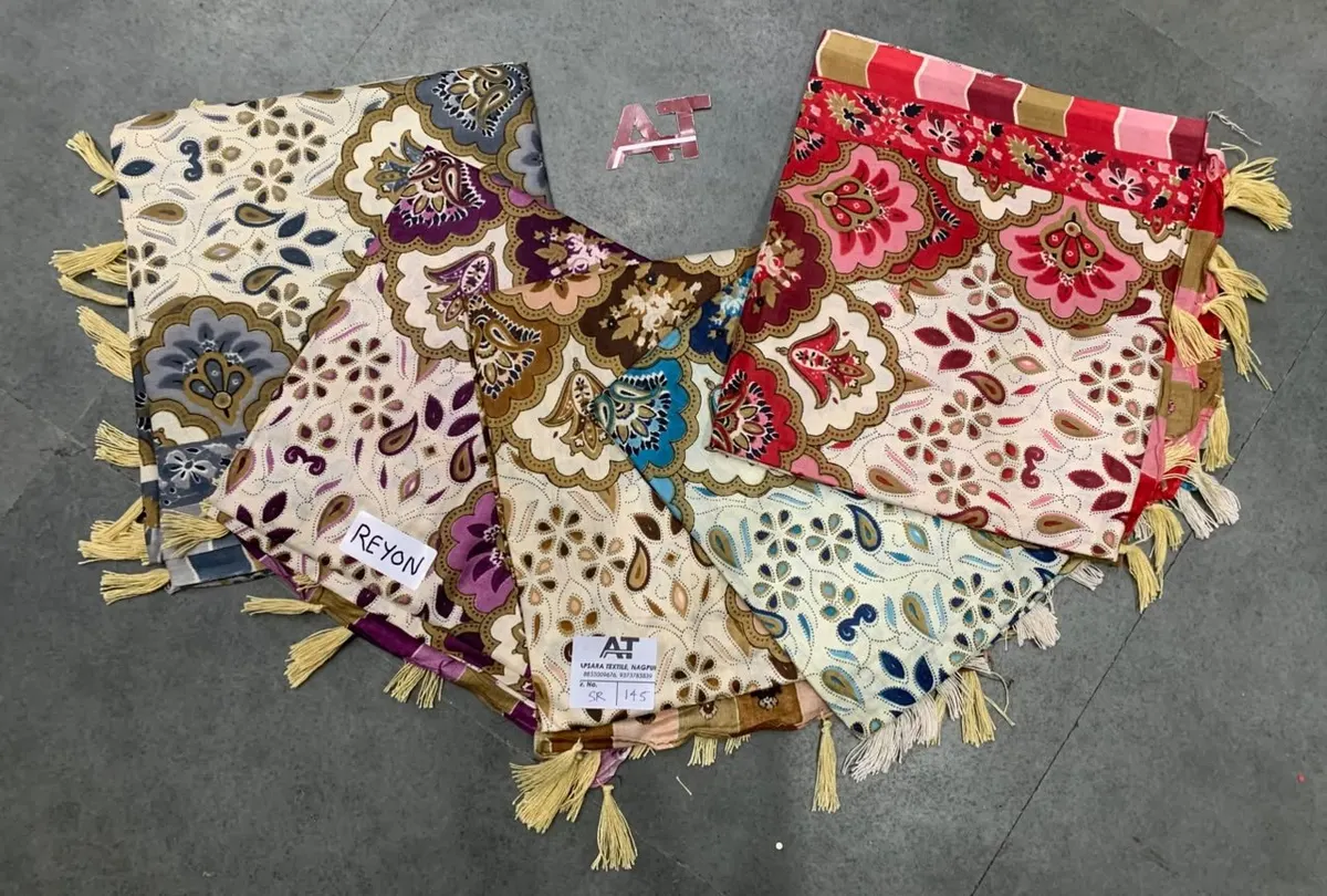 Sharvan Reyon Stole — wholesale reyon stole heavy, Apsara Textiles Itwari Nagpur