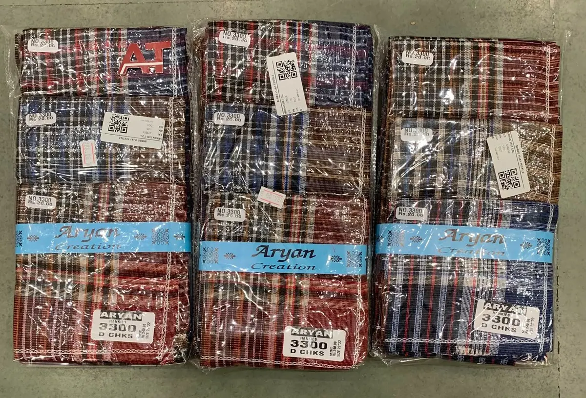 Aryan 3300 Col. — wholesale gents rumal 1, Apsara Textiles Itwari Nagpur