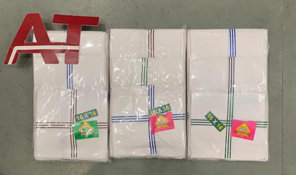 B P 16X16 — wholesale white rumal, Apsara Textiles Itwari Nagpur