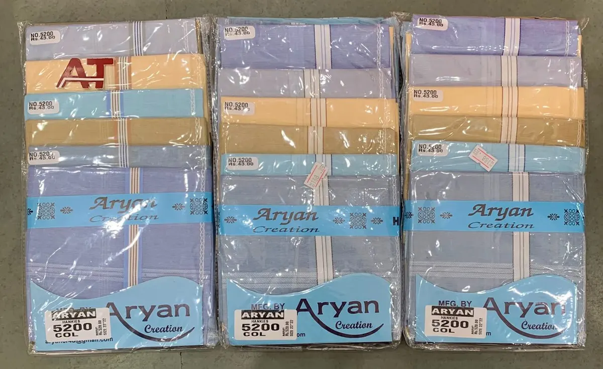 Aryan 5200 Col — wholesale gents rumal 1, Apsara Textiles Itwari Nagpur