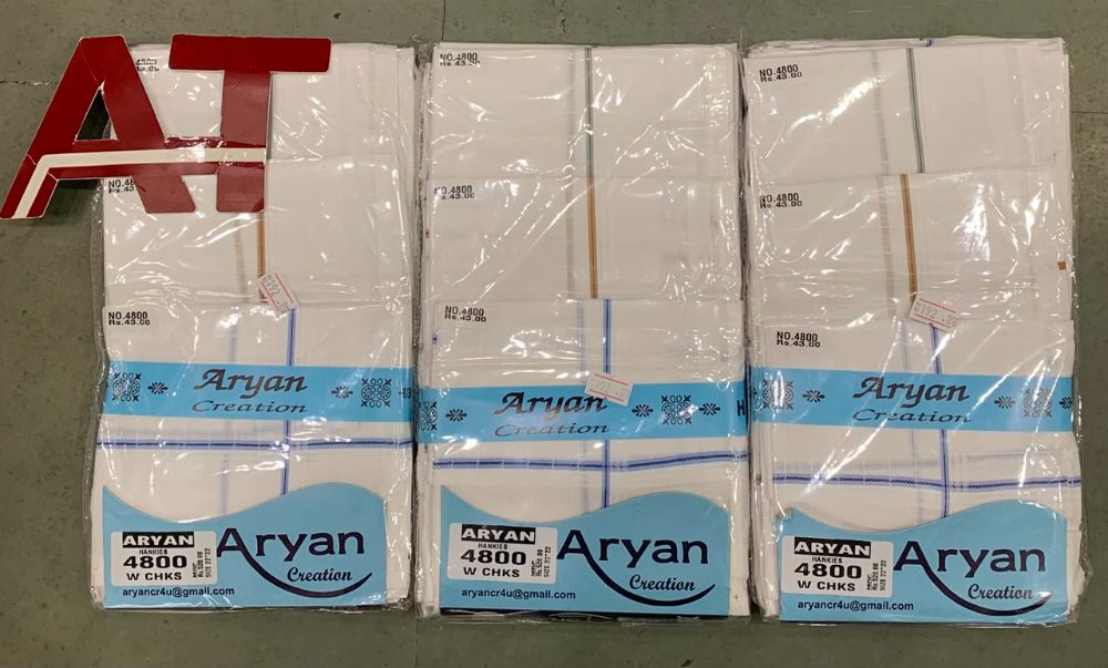 Aryan 4800 W/b — wholesale gents rumal 2, Apsara Textiles Itwari Nagpur