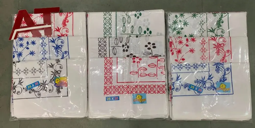 W P 25X25 — wholesale white rumal, Apsara Textiles Itwari Nagpur