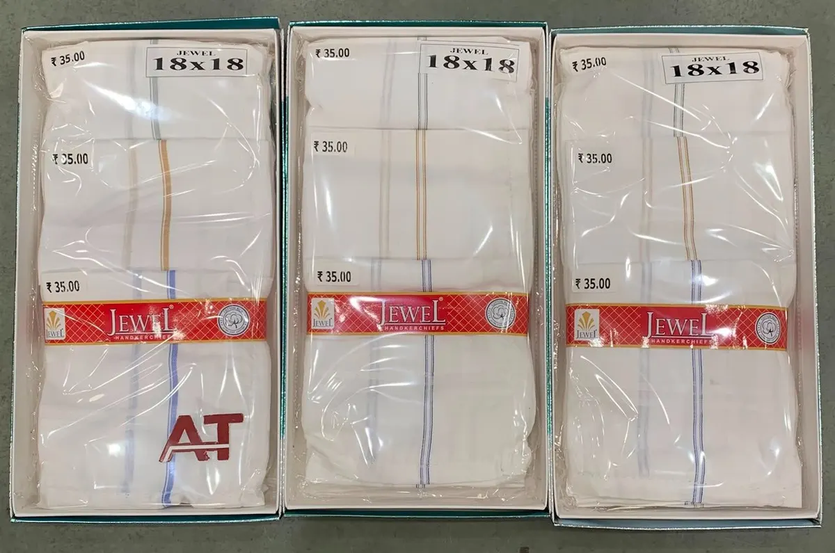 Jewel J54W/B — wholesale gents box rumal, Apsara Textiles Itwari Nagpur